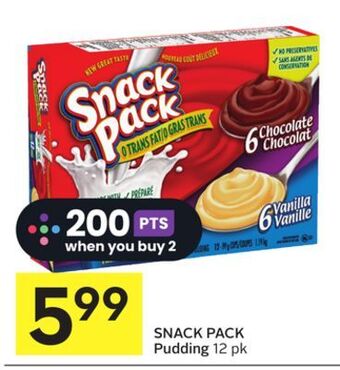 Foodland Snack pack pudding 12 pk offer