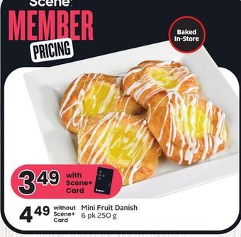 Foodland Mini fruit danish 6 pk 250 g offer