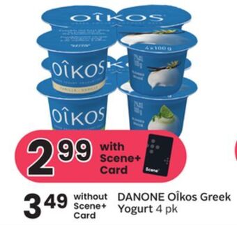 Foodland Danone oîkos greek yogurt 4 pk offer