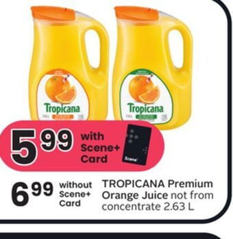 Foodland Tropicana premium orange juice not from concentrate 2.63 l offer