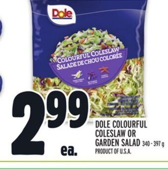 Metro Dole colourful coleslaw or garden salad offer
