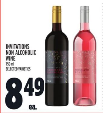 Metro Invitations non alcoholic wine offer