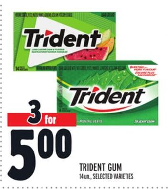Metro Trident gum offer