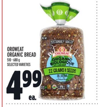 Metro Oroweat organic bread offer