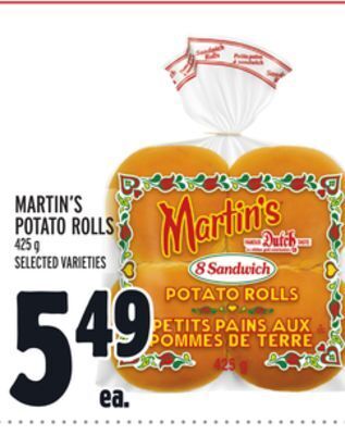 Metro Martin's potato rolls offer