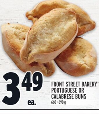 Metro Front street bakery portuguese or calabrese buns offer