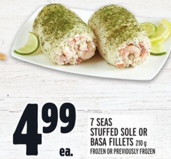 Metro 7 seas stuffed sole or basa fillets offer