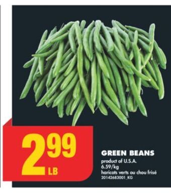 No Frills Green beans offer