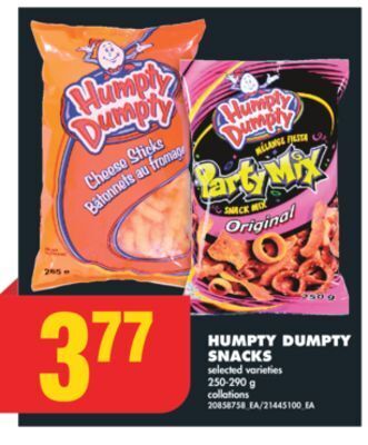 No Frills Humpty dumpty snacks, 250-290 g offer