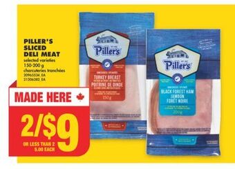 No Frills Piller's sliced deli meat, 150-200 g offer