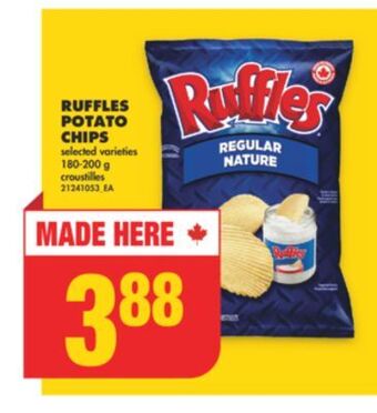 No Frills Ruffles potato chips, 180-200 g offer