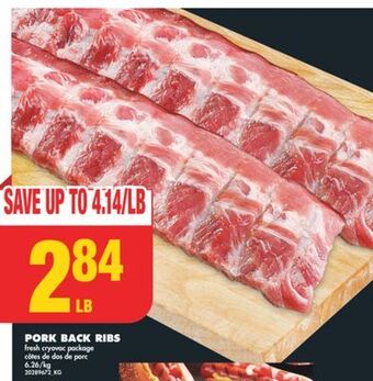 No Frills Pork back ribs offer