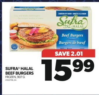 Real Canadian Superstore Sufra® halal beef burgers, 907 g offer