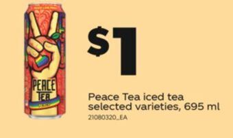 Real Canadian Superstore Peace tea iced tea, 695 ml offer
