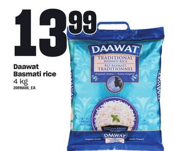Loblaws Daawat basmati rice, 4 kg offer