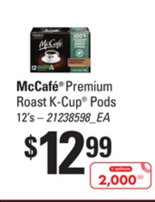 Loblaws Mccafé® premium roast k-cup® pods, 12's offer