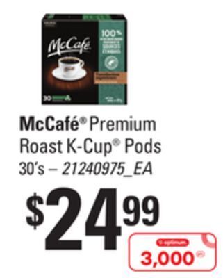 Loblaws Mccafé® premium roast k-cup® pods, 30's offer