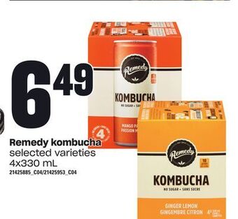 Loblaws Remedy kombucha, 4x330 ml offer