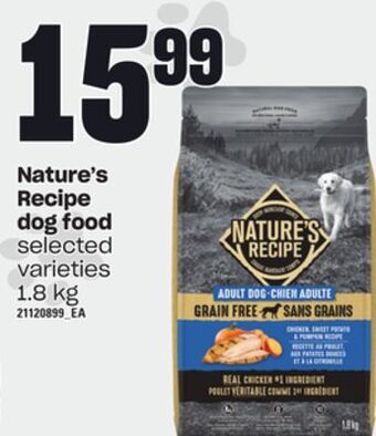 Loblaws Nature's recipe dog food, 1.8 kg offer
