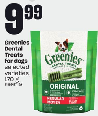 Loblaws Greenies dental treats for dogs, 170 g offer
