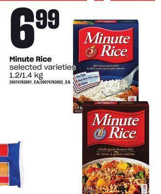 Loblaws Minute rice, 1.2/1.4 kg offer