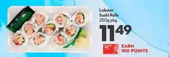Longo's Lobster sushi rolls offer