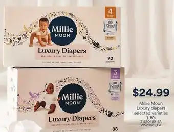 Loblaws Millie moon luxury diapers, 1-6's offer