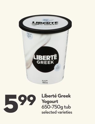 Longo's Liberté greek yogourt offer