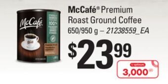 Loblaws Mccafé® premium roast ground coffee, 650/950 g offer