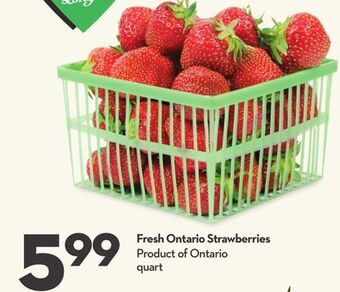 Longo's Fresh ontario strawberries offer