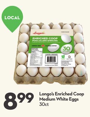 Longo's Longo's enriched coop medium white eggs offer