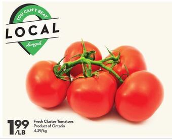 Longo's Fresh cluster tomatoes offer