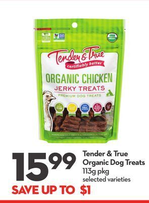 Longo's Tender & true organic dog treats offer