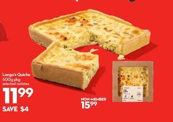 Longo's Longo's quiche offer