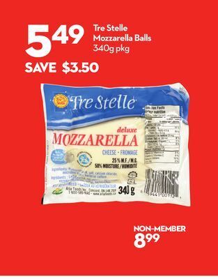 Longo's Tre stelle mozzarella balls offer