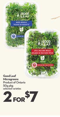 Longo's Good leaf microgreens offer
