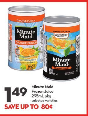 Longo's Minute maid frozen juice offer