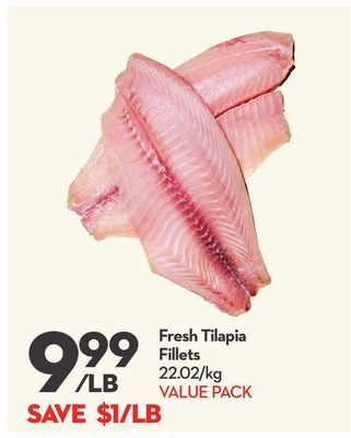 Longo's Fresh tilapia fillets offer