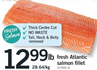 Fortinos Fresh atlantic salmon fillet offer