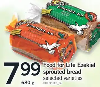 Fortinos Food for life ezekiel sprouted bread offer