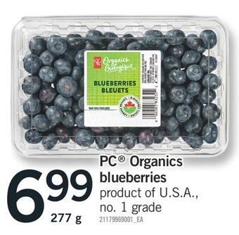 Fortinos Pc® organics blueberries, 277 g offer