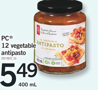 Fortinos Pc® 12 vegetable antipasto, 400 ml offer