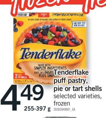 Fortinos Tenderflake puff pastry, pie or tart shells, 255-397 g offer
