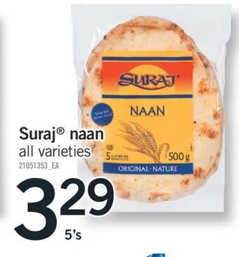 Fortinos Suraj® naan, 5's offer