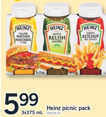 Fortinos Heinz picnic pack, 3x375 ml offer
