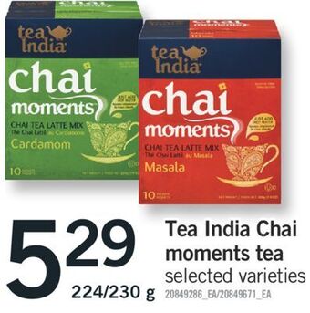 Fortinos Tea india chai moments tea, 224/230 g offer