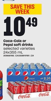 Independent Grocer Coca-cola or pepsi soft drinks, 24x355 ml offer