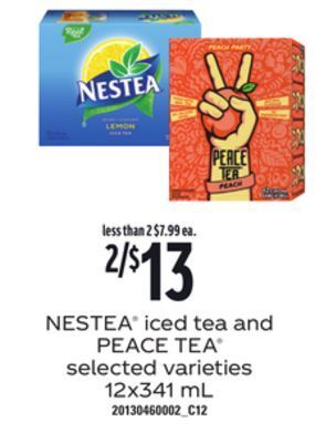 Independent Grocer Nestea® iced tea and peace tea, 12x341 ml offer