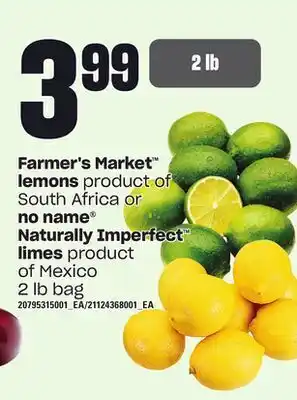 Independent Grocer Farmer's market™ lemons ,or no name® naturally imperfect™ limes, 2 lb bag offer