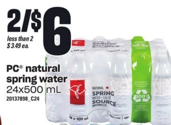 Independent Grocer Pc® natural spring water, 24x500 ml offer